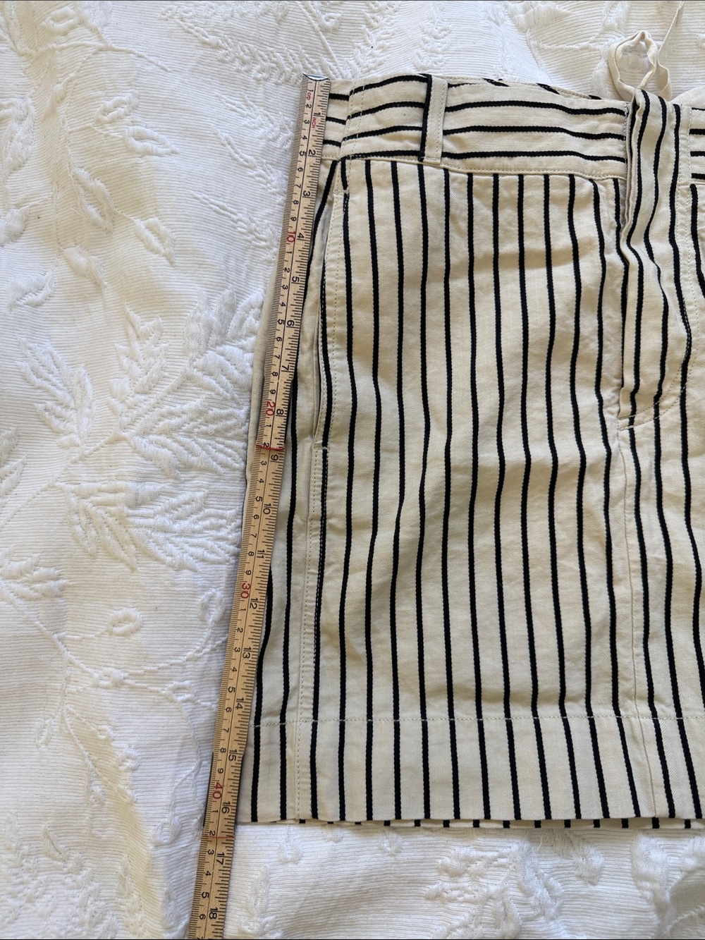 See By Chloé Striped Linen Blend Mini Skirt Size 4 - Picture 7 of 9
